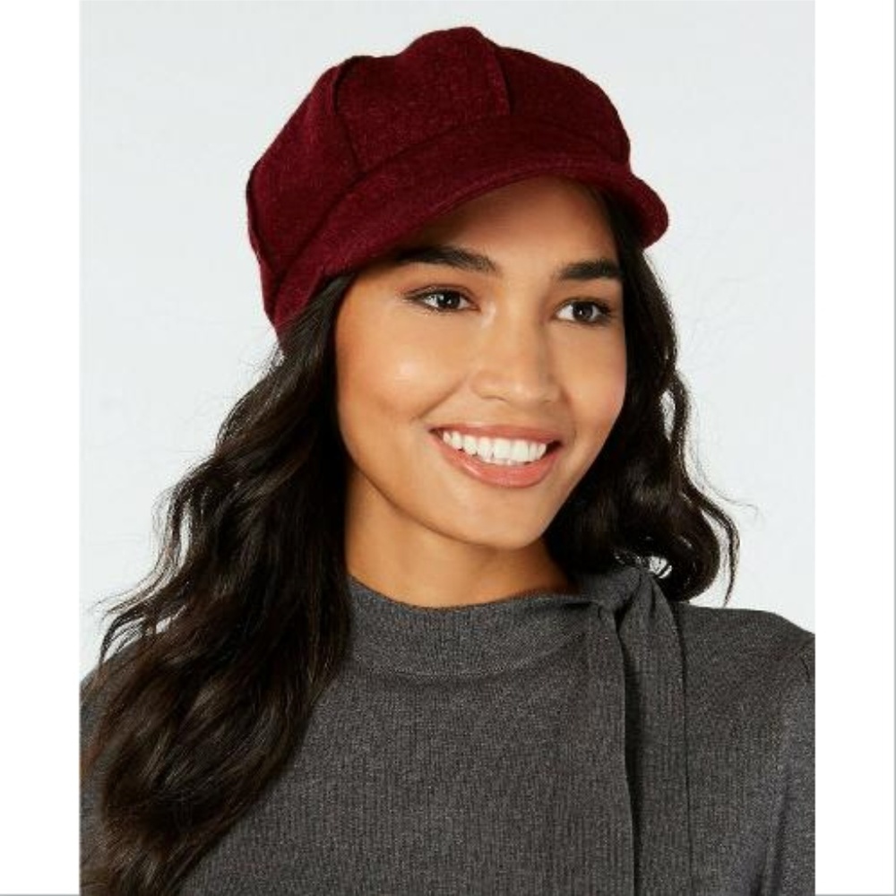 NWT Nine West Bouclé Cabbie Newsboy Wool Blend Hat - Picture 1 of 2